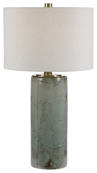 Uttermost 28333 Callais 33" Tall Ceramic Table Lamp - Aqua