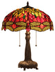 EMPRESS Tiffany-style Dragonfly 2 Light Table Lamp 18" Shade