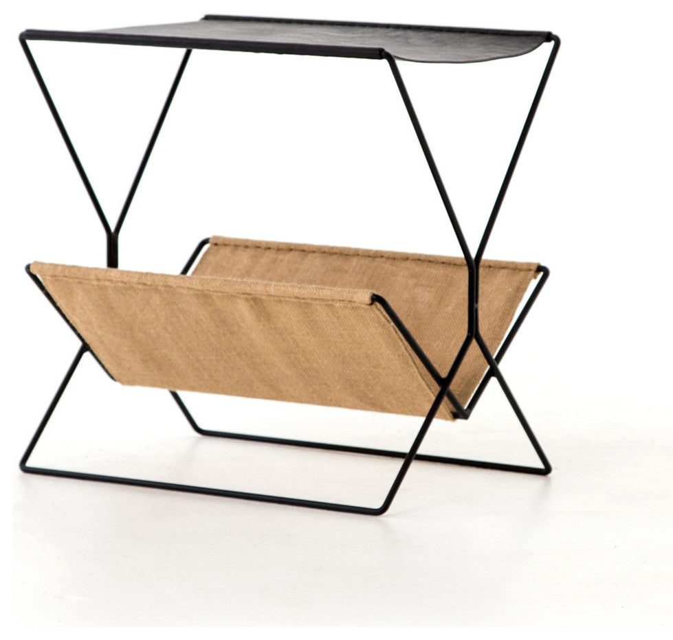 Monarch Magazine Rack-Distressed Black