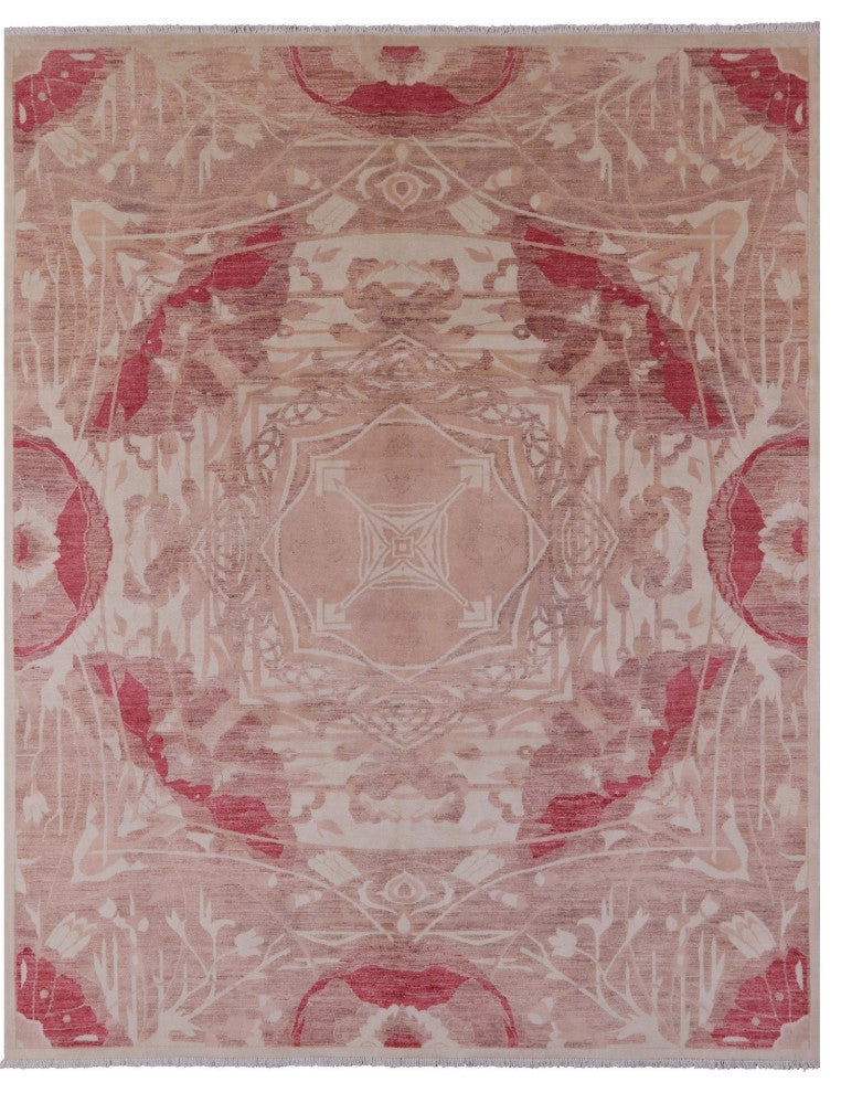 8' 2" X 10' 2" William Morris Handmade Wool Rug Q9438