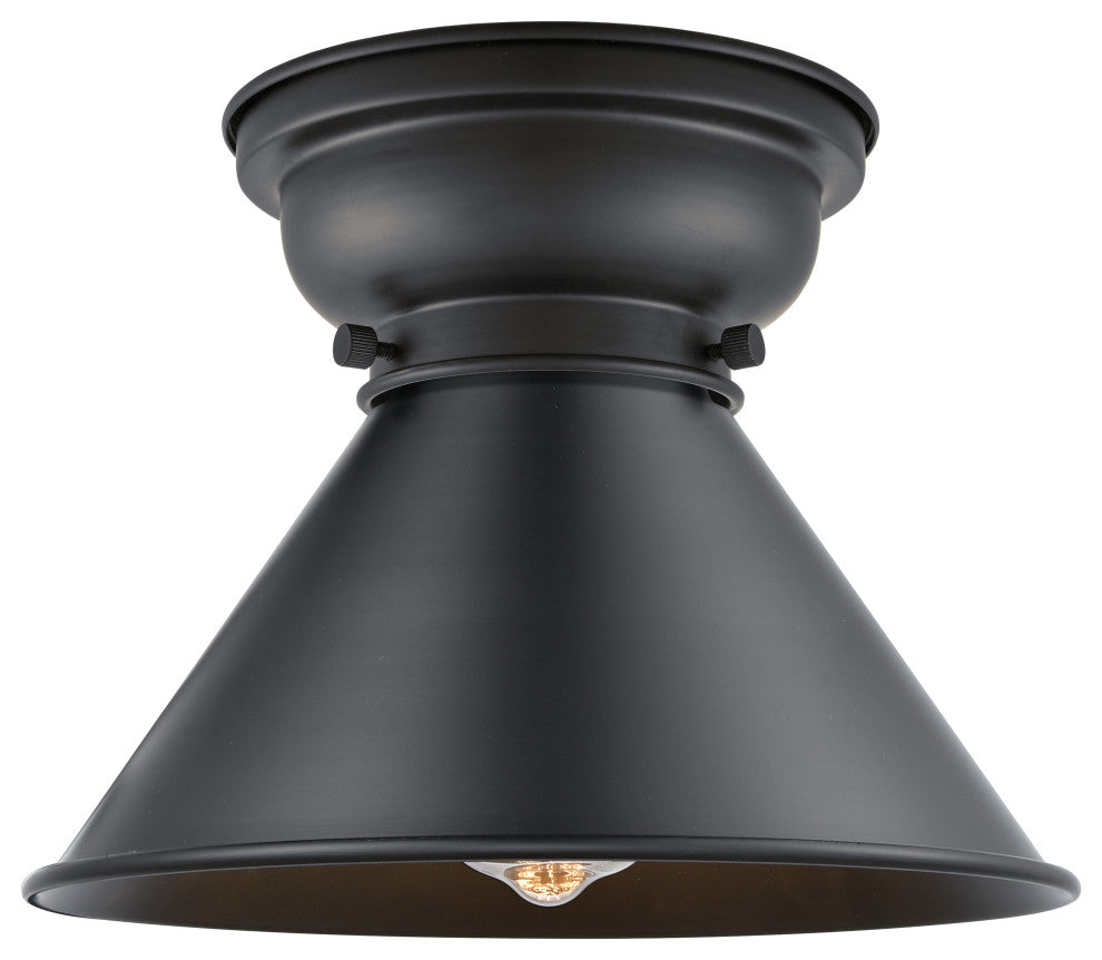 Briarcliff 1-Light Flush Mount, Matte Black, Matte Black