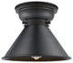 Briarcliff 1-Light Flush Mount, Matte Black, Matte Black
