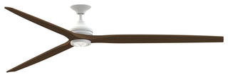 Fanimation Spitfire 96" Fan/LED Light, matte White, Matte White/Whiskey Wood Blades