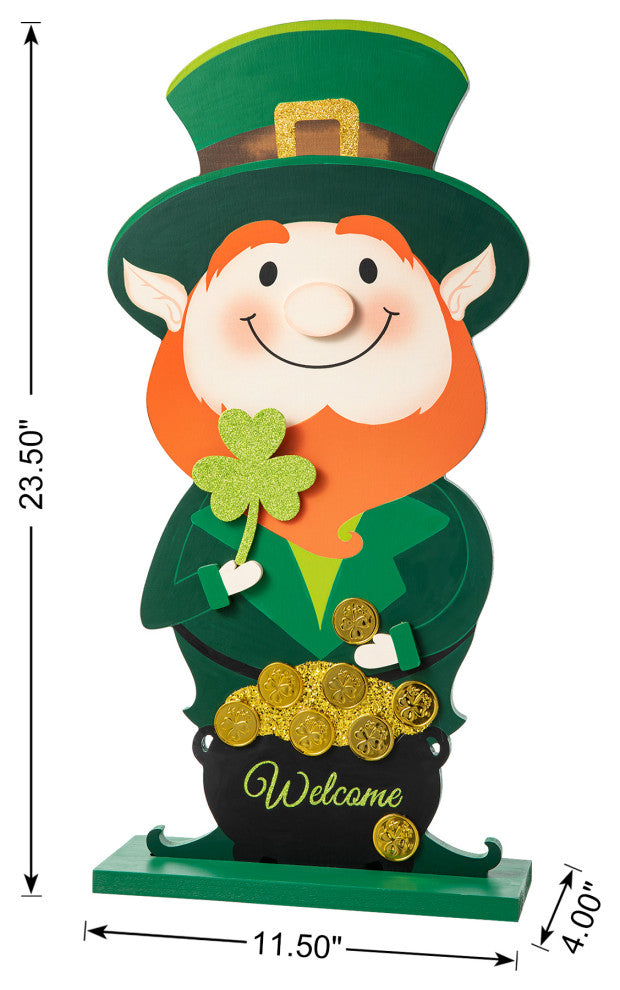 23.5"H St.Patrick's Wooden Porch Decor