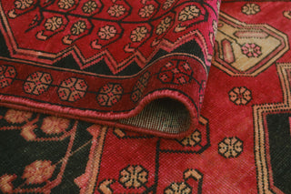 Fine Vintage Distressed Danielys Red/Charcoal Runner, 3'5x9'10