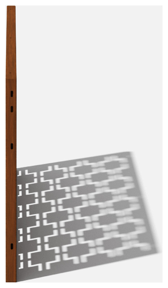 Alta Corten Steel Decorative Screen Panel, Quadra