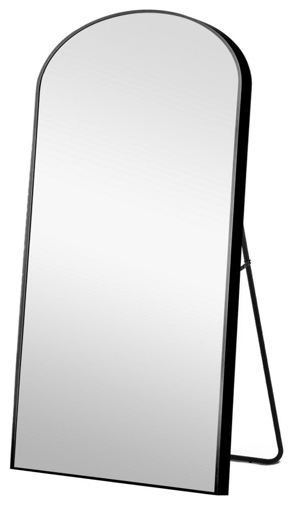 Black Arched Standing Mirror