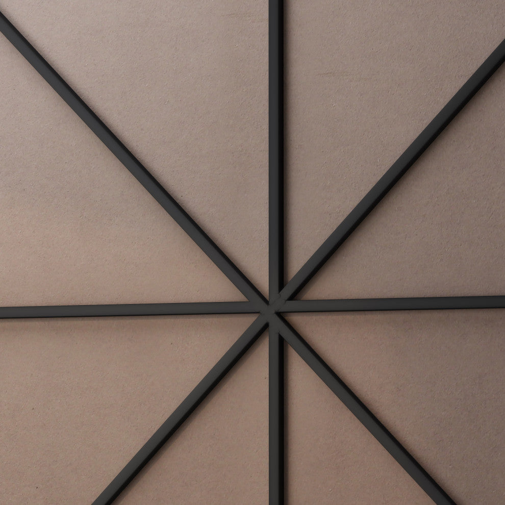 Round Framed Wall-Mounted Anti-fog Mirror, Black, 48" X 48"