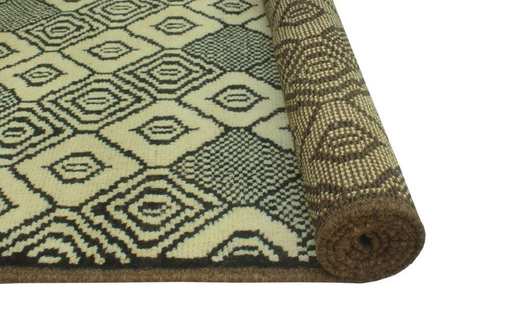 Balochi Cathryn Ivory/Charcoal Rug, 5'2x6'7