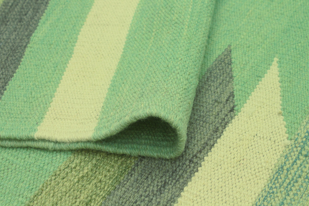 Winchester Kilim Edith Light Green/Gray Rug, 8'10x11'8