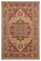 Safavieh Mahal 8' X 10' Power Loomed Rug in Red and Natural