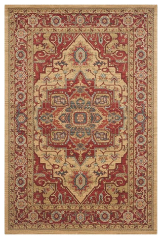 Safavieh Mahal 8' X 10' Power Loomed Rug in Red and Natural