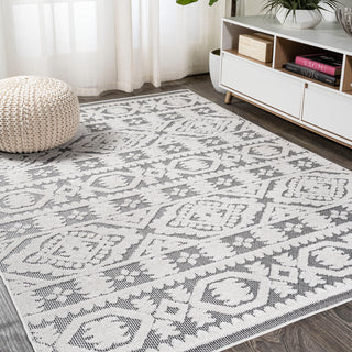 Citta High-Low Pile Mediterranean Tile Indoor/Outdoor Runner Rug