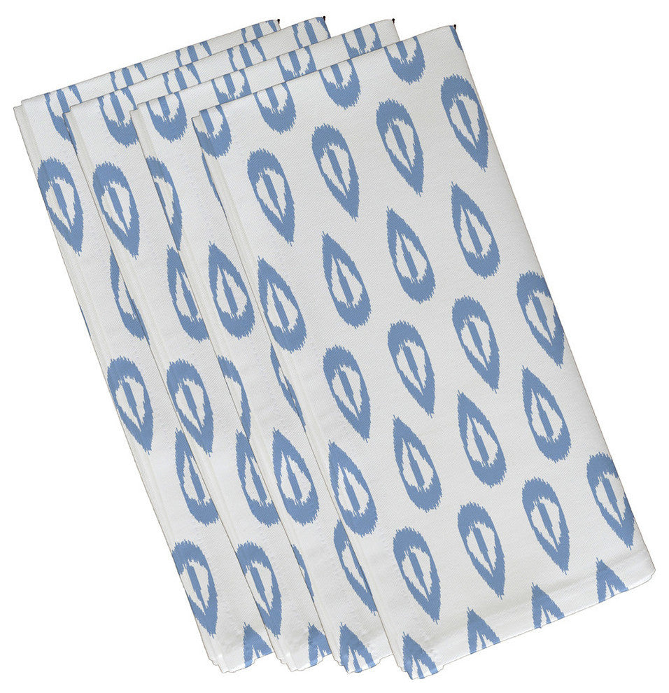 Ikat Tears, Geometric Print Napkin, Blue, Set of 4