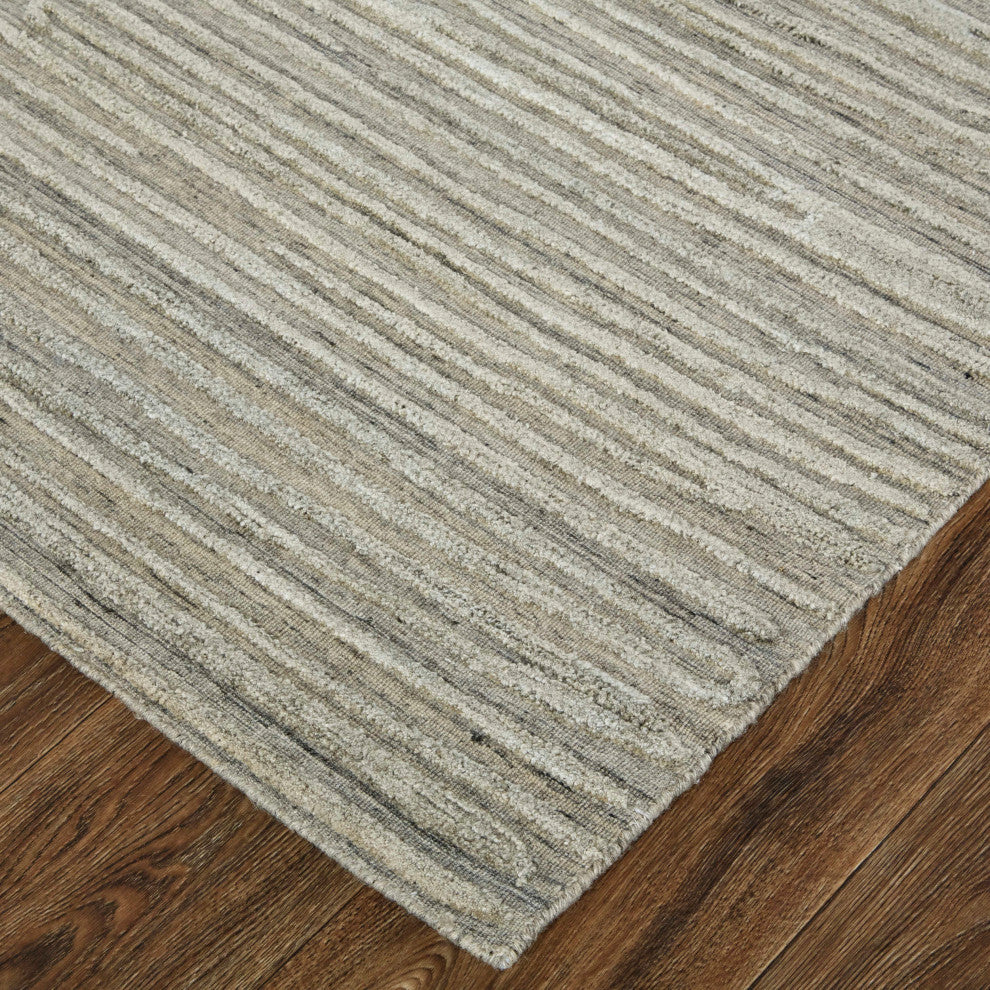 Braeside T8005 Transitional/Casual Area Rug, Taupe/Gray, 8'x10'