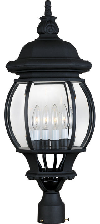 Maxim Crown Hill 4-Light Outdoor Pole/Post Lantern Black - 1038BK