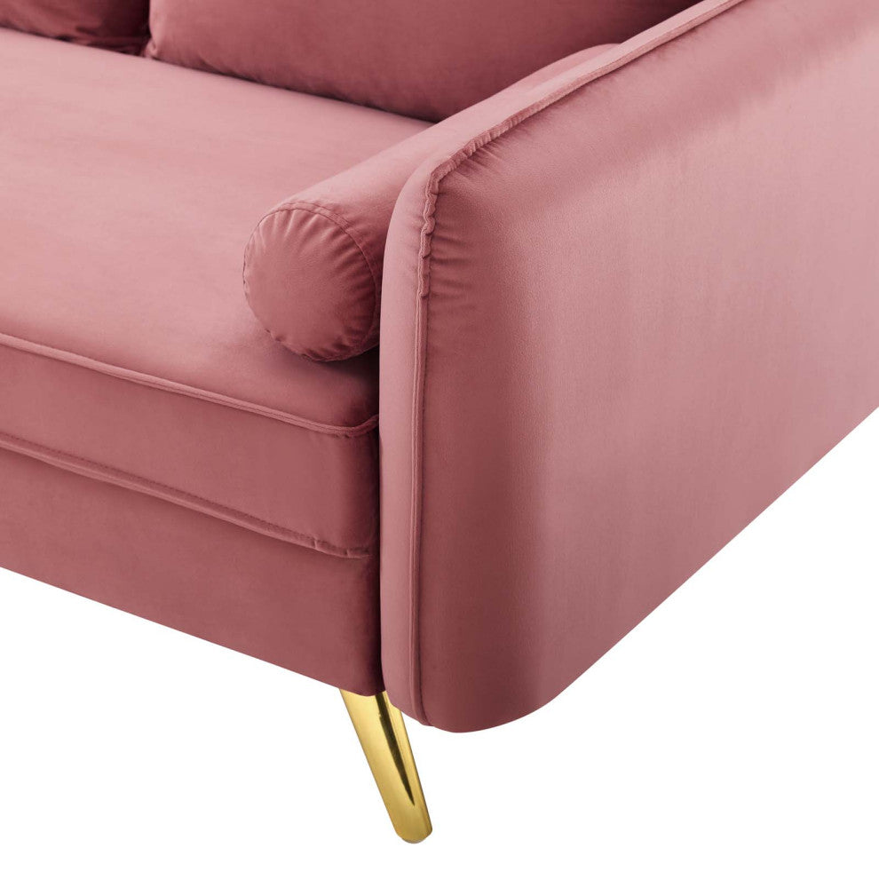 Sofa, Velvet, Pink, Modern, Living Lounge Room Hotel Lobby Hospitality