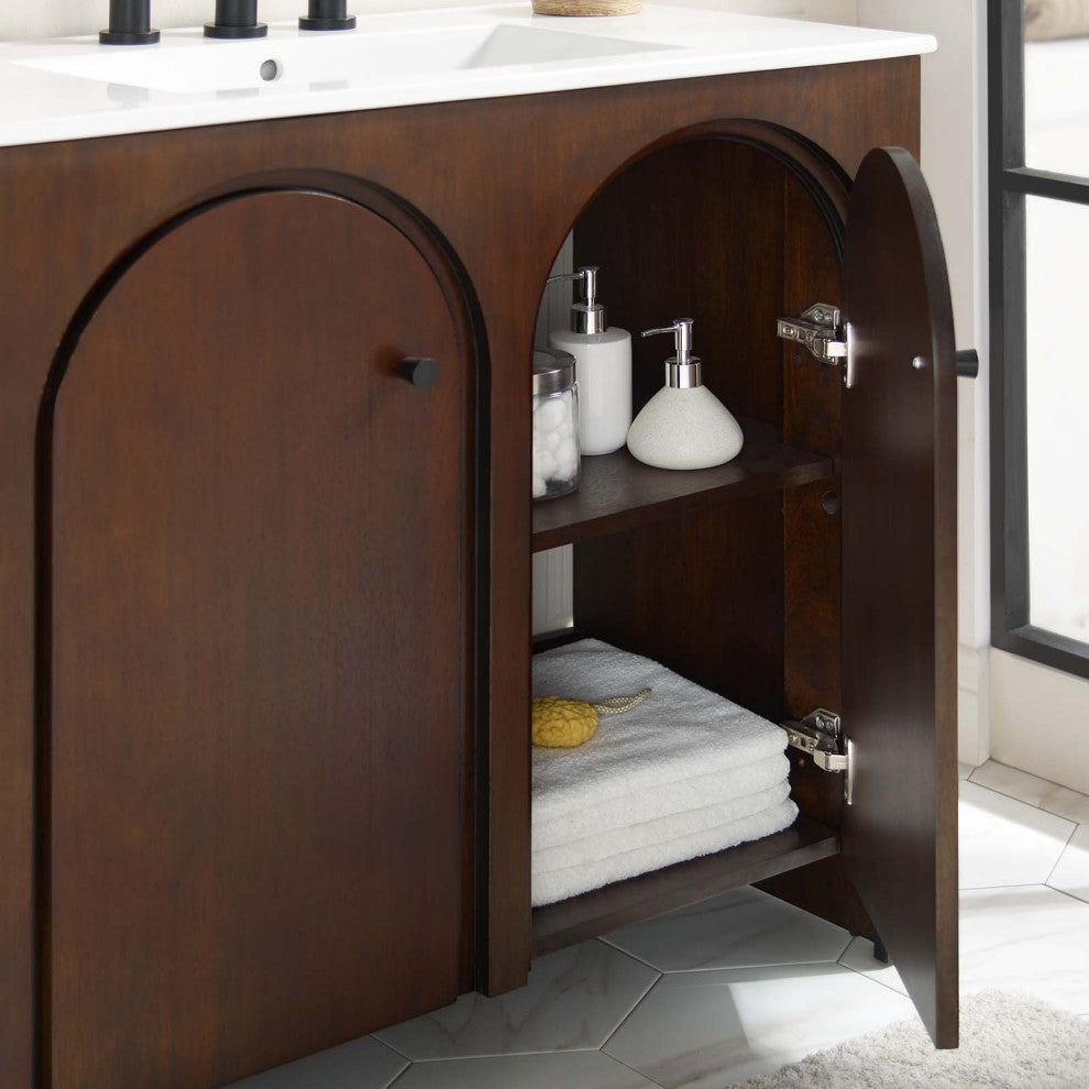 Appia 36" Bathroom Vanity Cabinet (Sink Basin Not Included) - Walnut