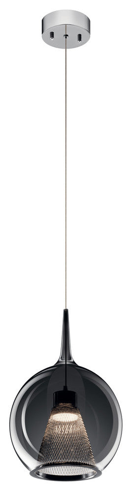 Zin LED Mini Pendant, Chrome