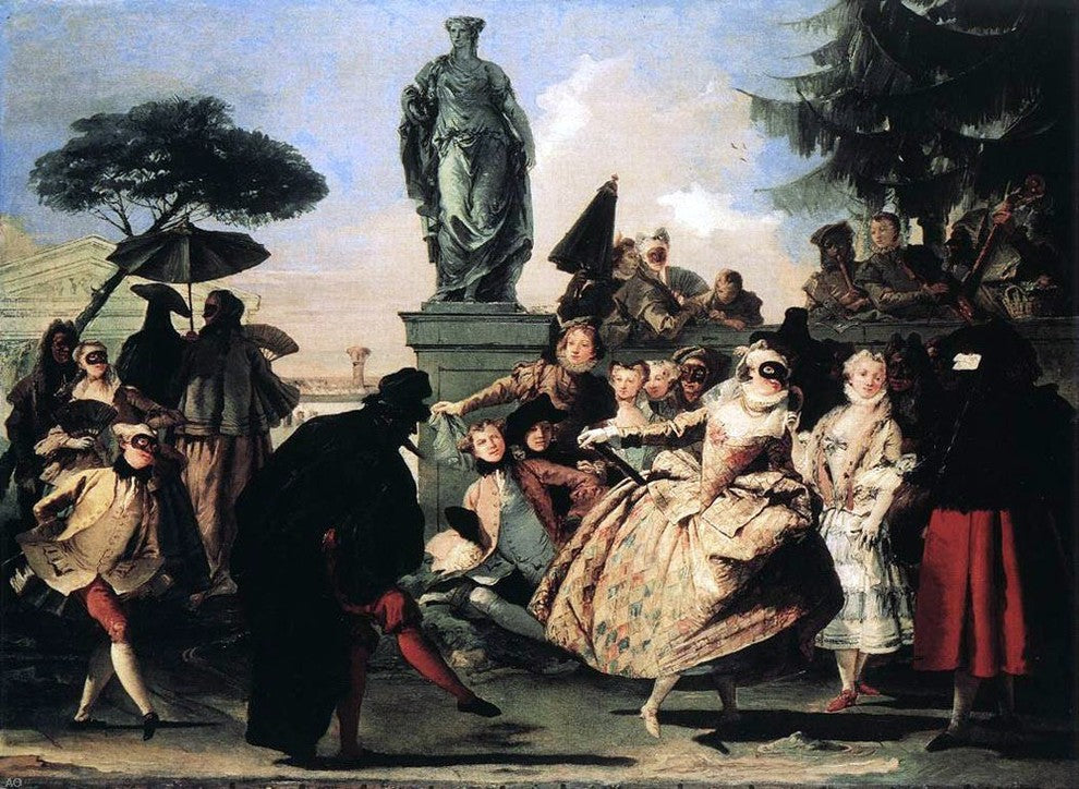 Giovanni Domenico Tiepolo Minuet, 21"x28" Gallery Wrapped Canvas Print