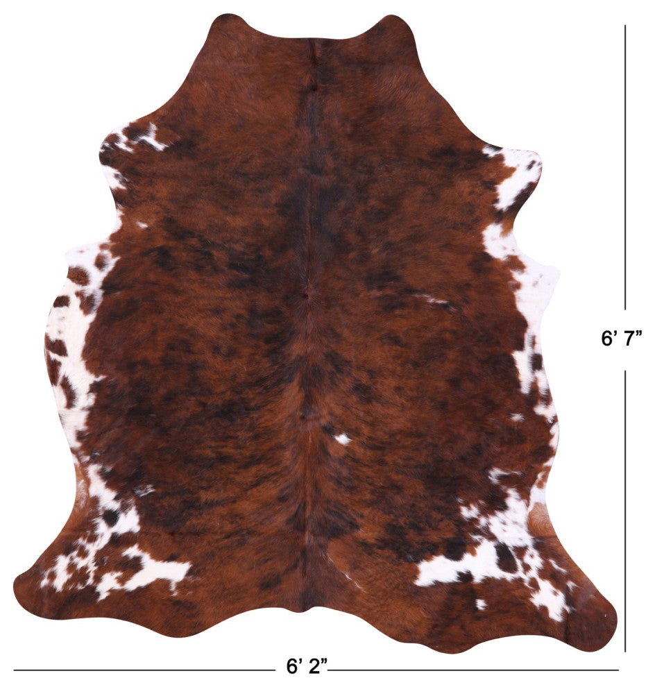 6' 7" X 6' 2" Natural Cowhide Rug C1952