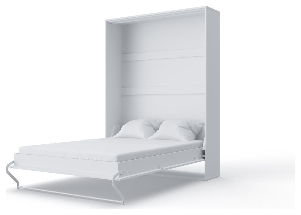 NOVA Vertical Murphy bed, European Full XL size, White