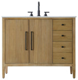 Home Living 42" Single Bathroom Vanity, Linen Oak
