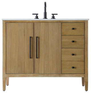 Home Living 42" Single Bathroom Vanity, Linen Oak