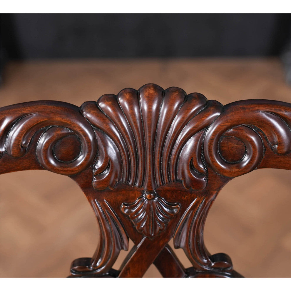 Solid Mahogany Chippendale Side Chair