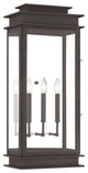 Princeton 3-Light Wall Lantern, Bronze With Clear Glass