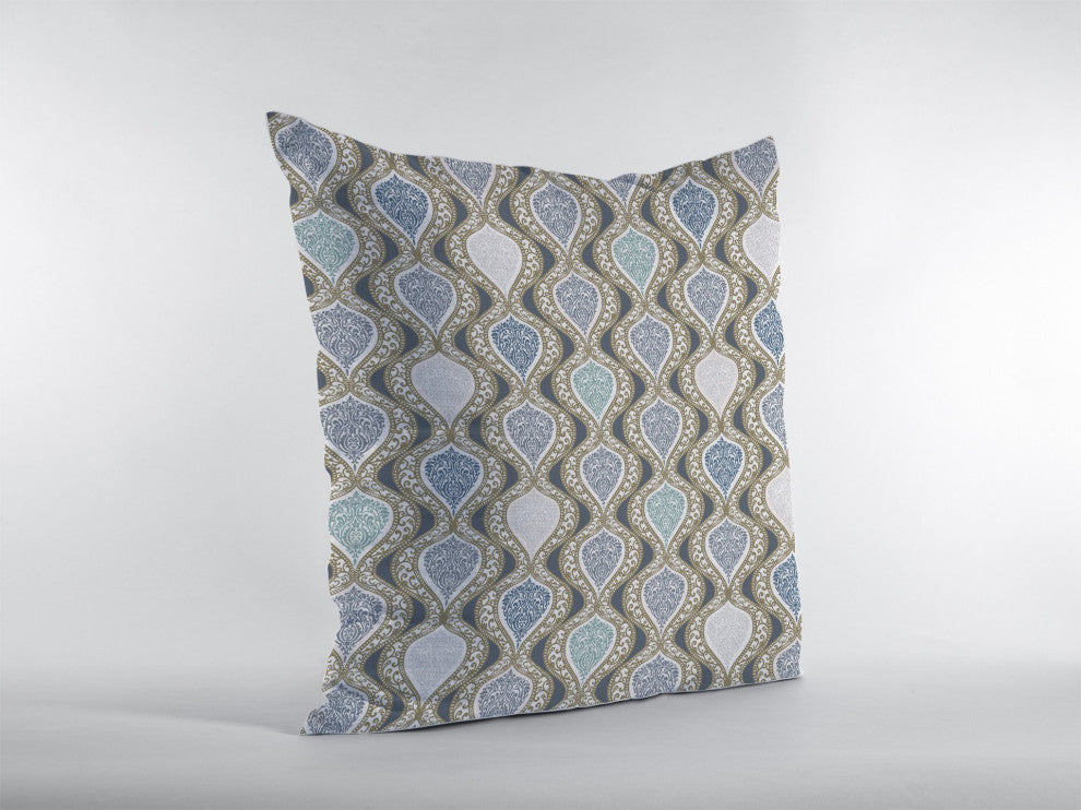 20 Gray Ogee Decorative Suede Throw Pillow