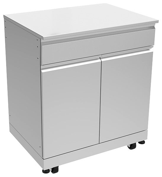 Transolid OBC32 Single Base Cabinet Outdoor Kitchen, Standard, Stainless Steel, Single Base Cabinet