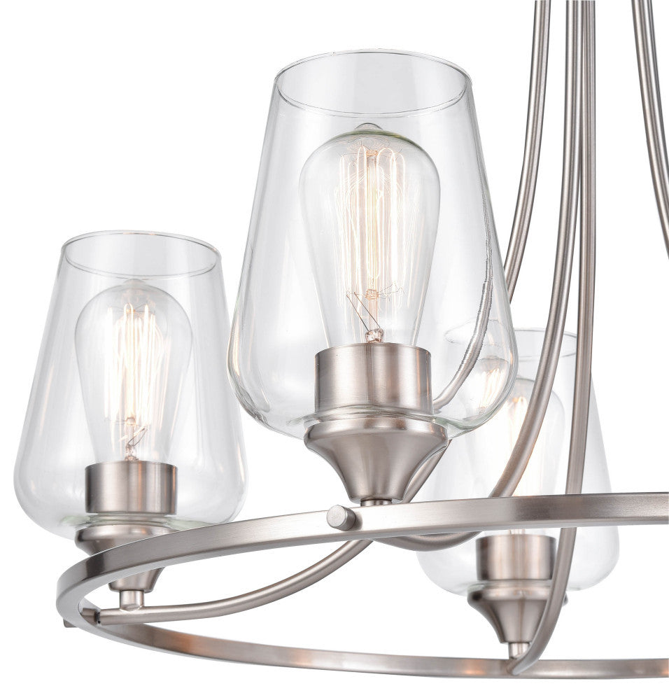 Ashford Collection 5 Light 25" Brushed Nickel Chandelier