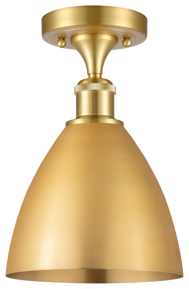 Ballston Dome Semi-Flush Mount, Satin Gold, Satin Gold