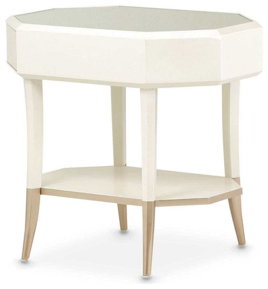 La Rachelle Octagonal End Table - Medium Champagne