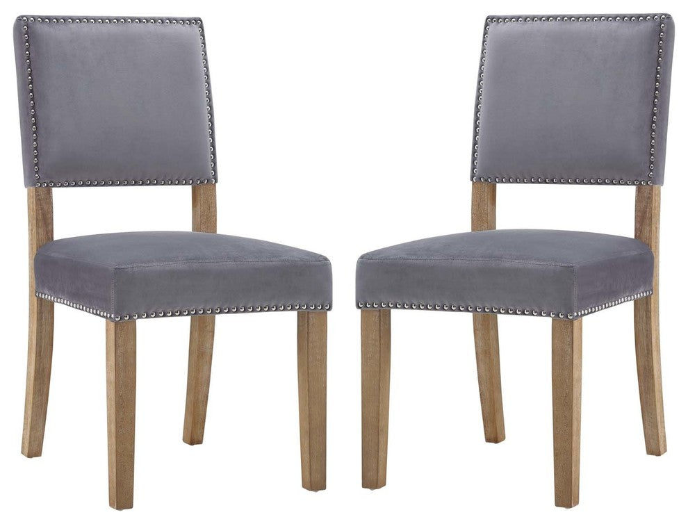 Gray Oblige Dining Chair Wood Set of 2
