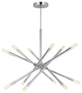 Eastyn 12-Light Indoor Large Chandelier, Polished Nickel Silver