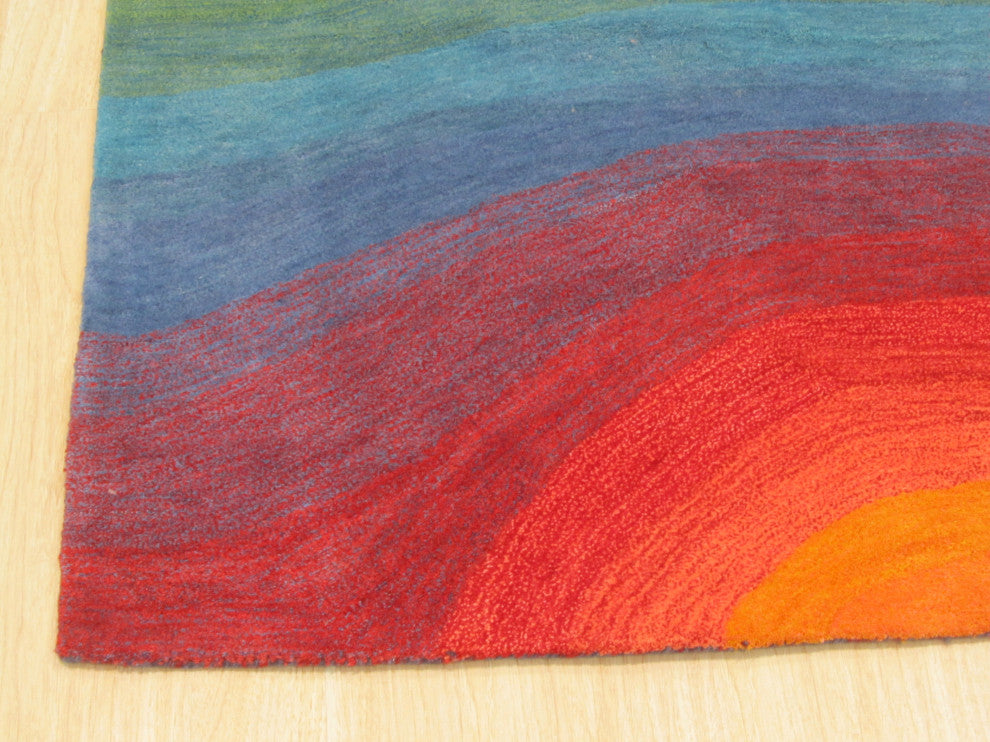 Hand-Tufted Wool Lollipop Contemporary Abstract Desertland Rug, 4' X 6'