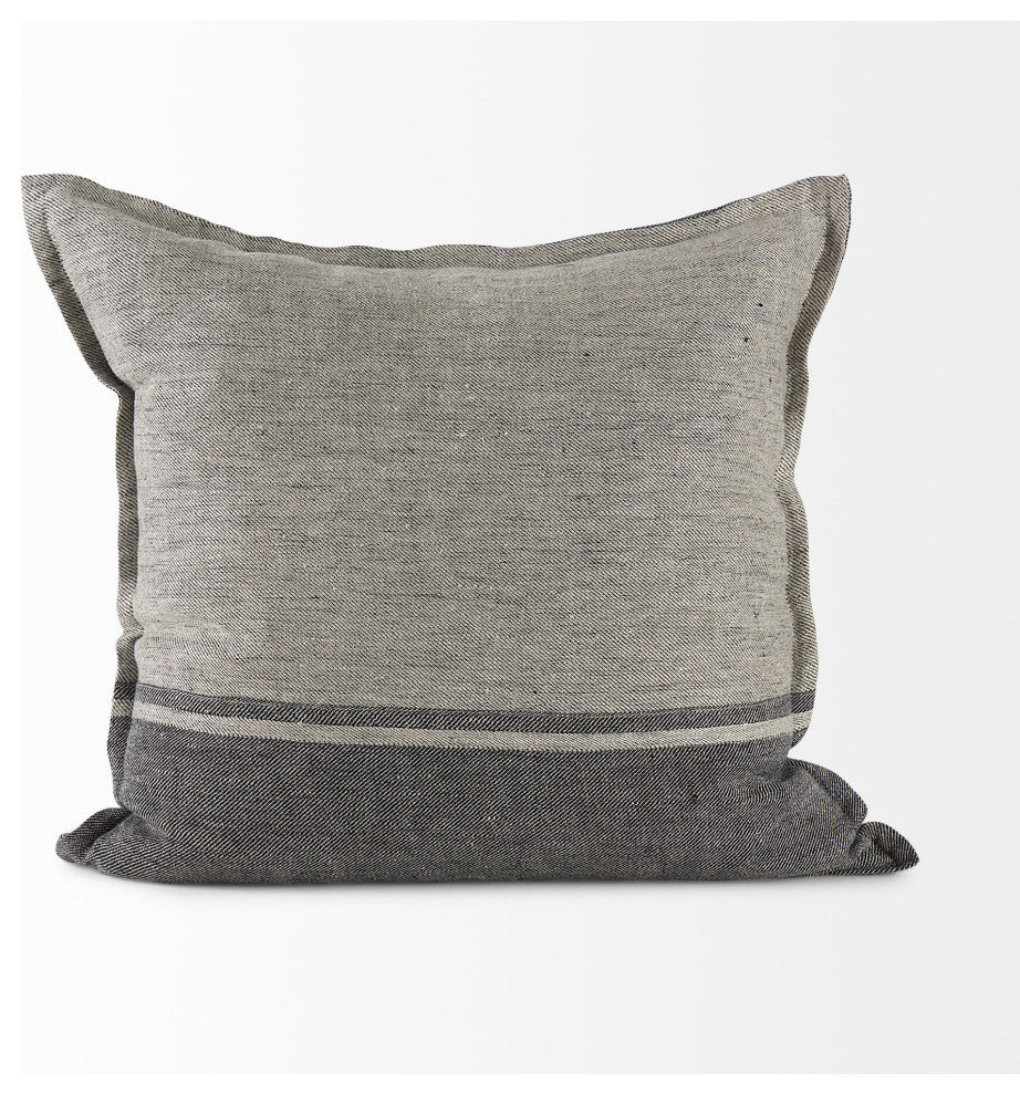 Zadie Light Gray & Dark Gray Decorative Pillow Cover