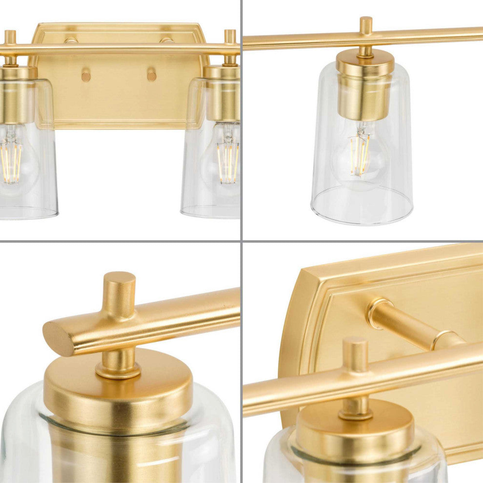 Progress Lighting P300372 Adley 6 Light 49"W Bathroom Vanity - Satin Brass