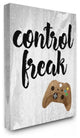 Control Freak Wood Texture Sign with Video Game Controller, Canvas, 30"x40"