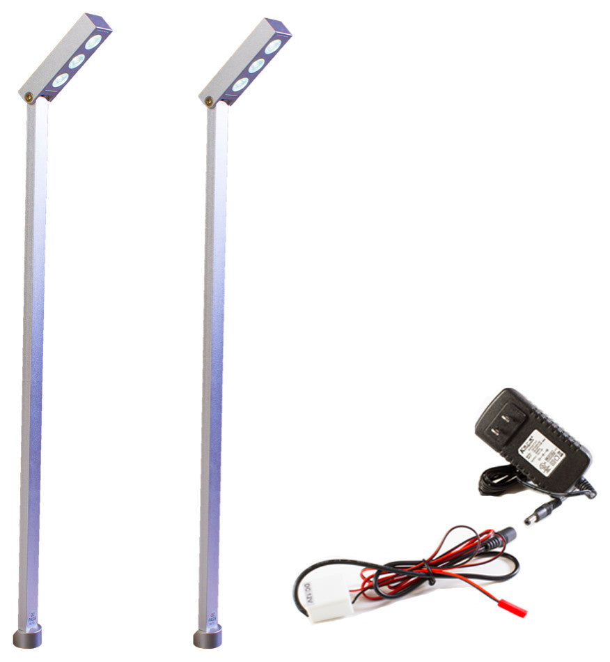 Set Of 2 LED Jewelry Pole Light Model with UL Power Supply, 6000k