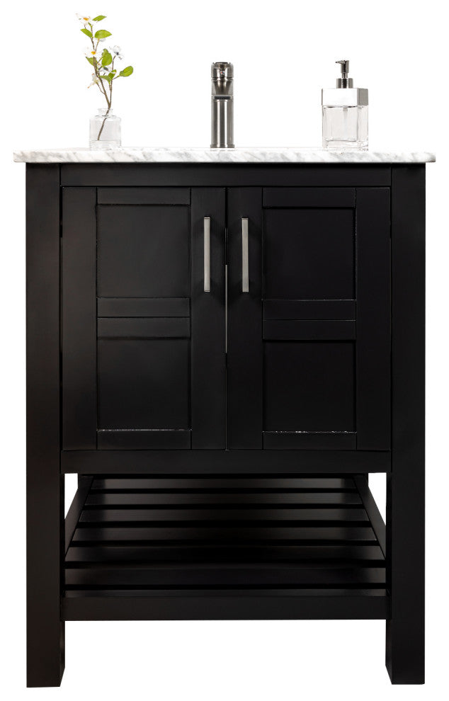 Sophia 24" Single Sink Bathroom Vanity Set, Espresso, 24"