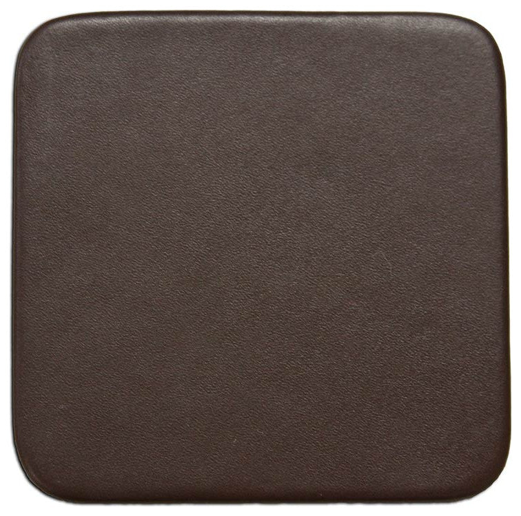 Chocolate Brown Leather 4" Square Coaster