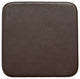 Chocolate Brown Leather 4" Square Coaster