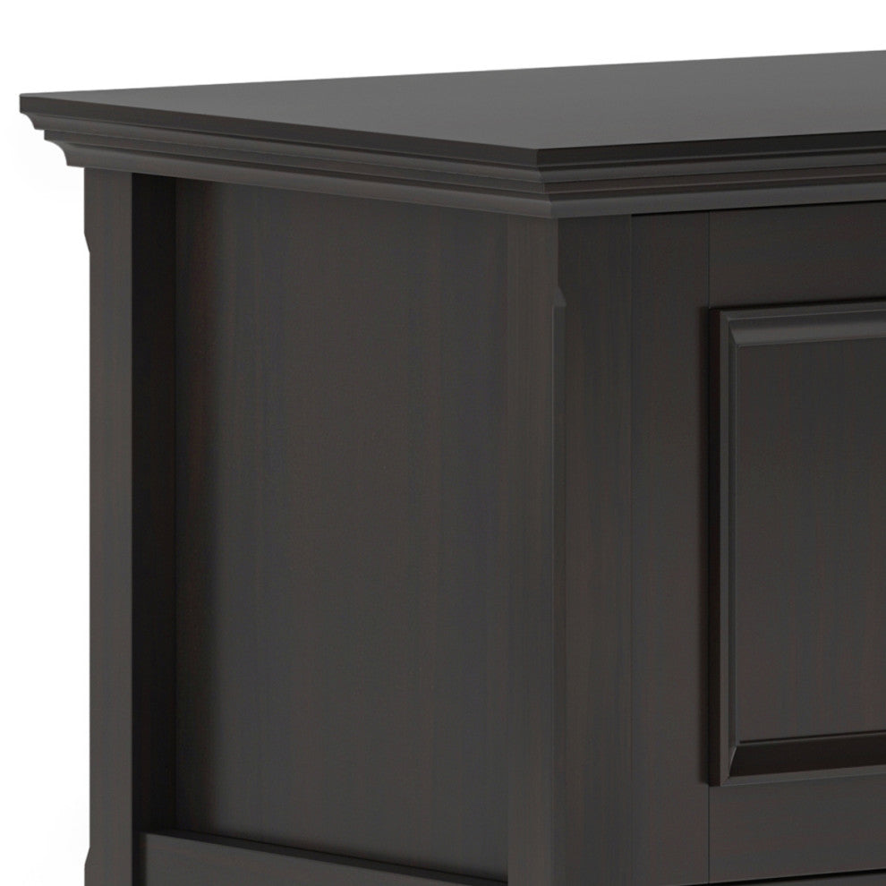 Amherst SOLID WOOD 72 inch Low TV Media Stand, Hickory Brown