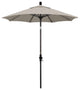 7.5' Bronze Collar Tilt Crank Aluminum Umbrella, Woven Granite Olefin