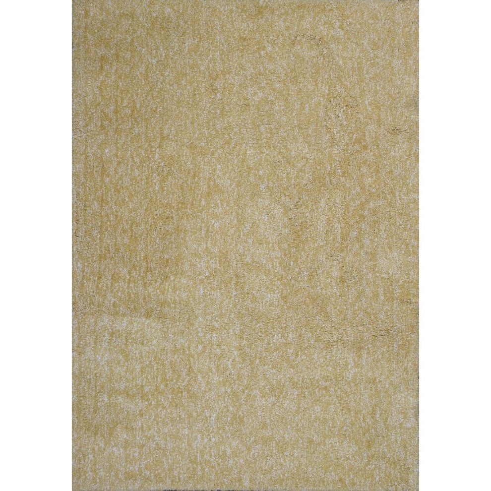 KAS Bliss 1586 Yellow Heather Shag Area Rug, 7'6" X 9'6"