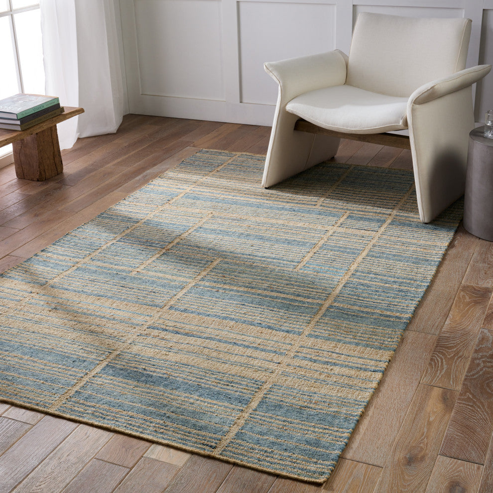 Jaipur Living Ciana Handmade Striped Brown/Blue Area Rug 8'X10'
