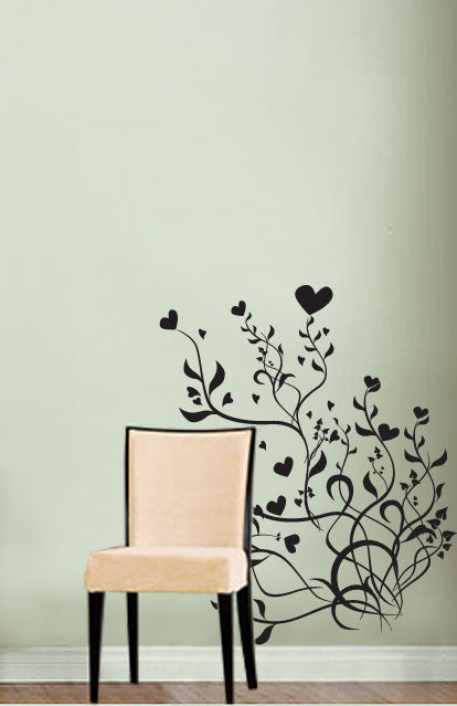 Flower Hearts Wall Decal